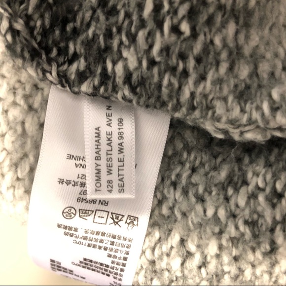 🎄SALE🎄 Tommy Bahama Open Sweater, Black/Gray & Ivory/White - Picture 5 of 7